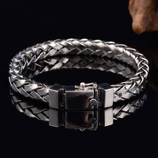 Men's Dominant Vintage Country Tide Hand-woven Insert Buckle Type Chain - Bests Sale