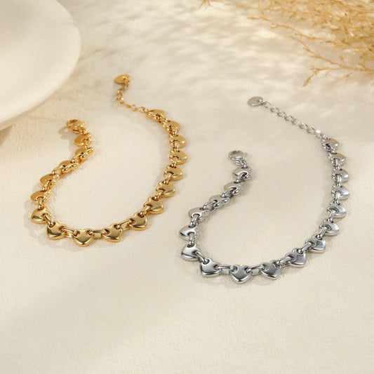 Hollowed-out Heart Bracelet Non-fading Simple Temperament - Bests Sale