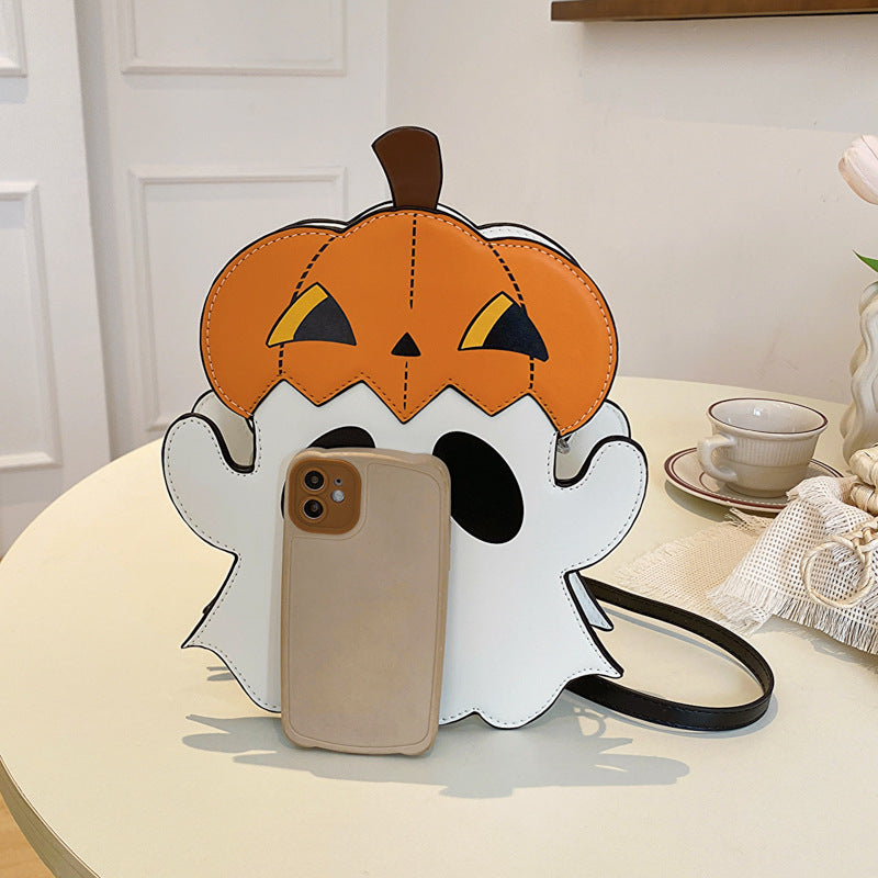 Halloween Shouder Bags Creative 3D Cartoon Pumpkin Ghost Design Cute Bags Women Cell Phone Purses Novelty Personalized Candy Crossbody Bags Bests Sale