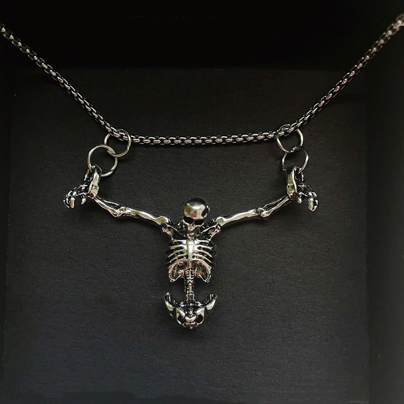 Halloween Skull Necklace Fashion Retro Punk Style Pendant Jewelry - Bests Sale