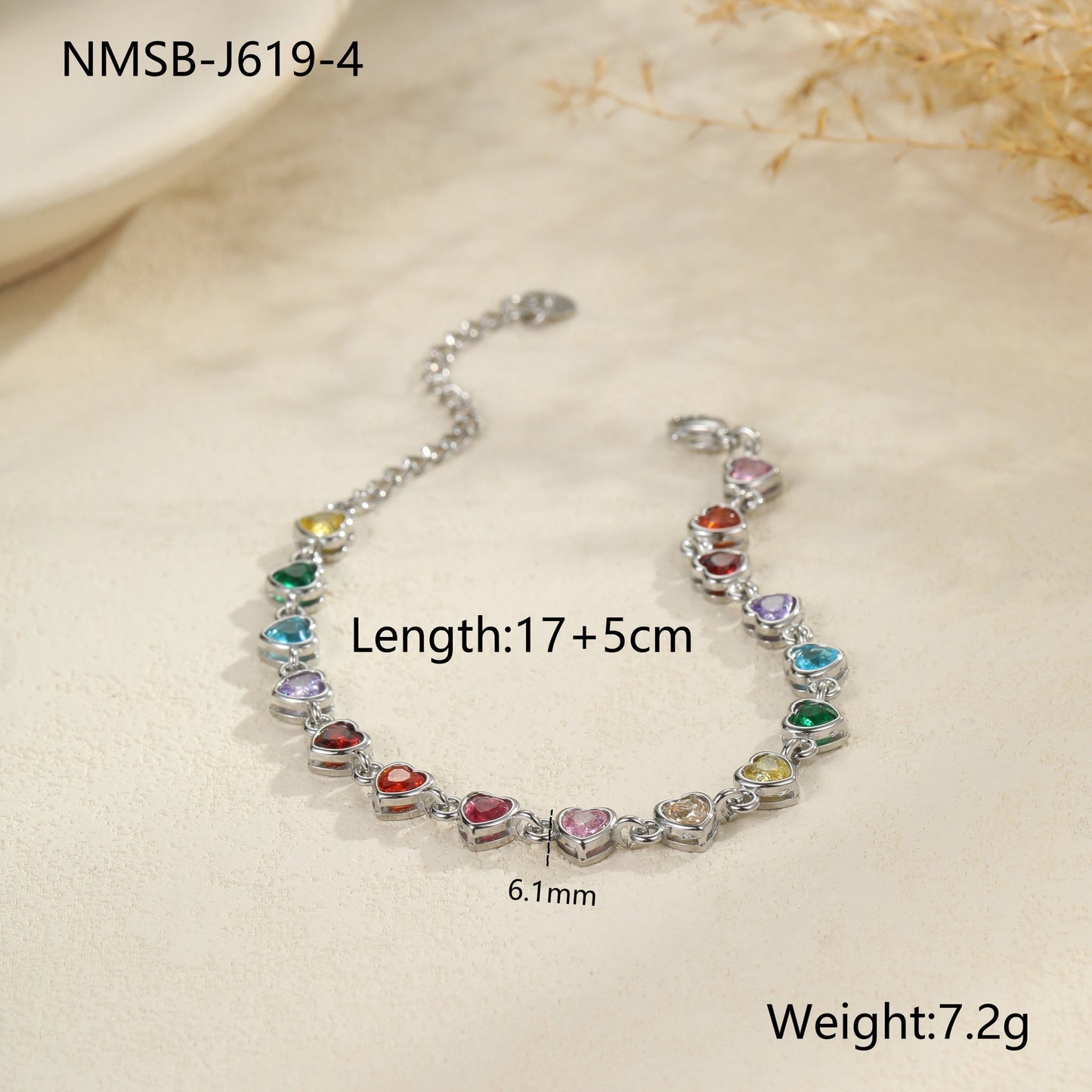 Color Zircon Stainless Steel Bracelet - Bests Sale