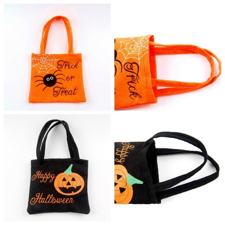 Halloween Spider Pumpkin Print Shoulder Bag Children's Candy Gift Bags Small Handbags Women - Bests Sale