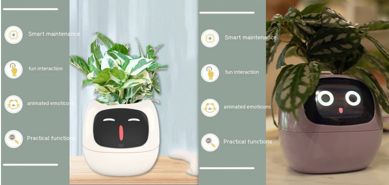 Smart Planter Endless Fun Over 49 Rich Expressions 7 Smart Sensors And AI Chips Make Raising Plants Easy And Fun Coffee Jasper