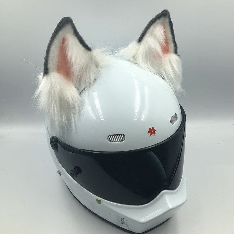 Helmet Ornaments Cat Ears Beast Ears Motorcycle Electric Bike Female - Bests Sale