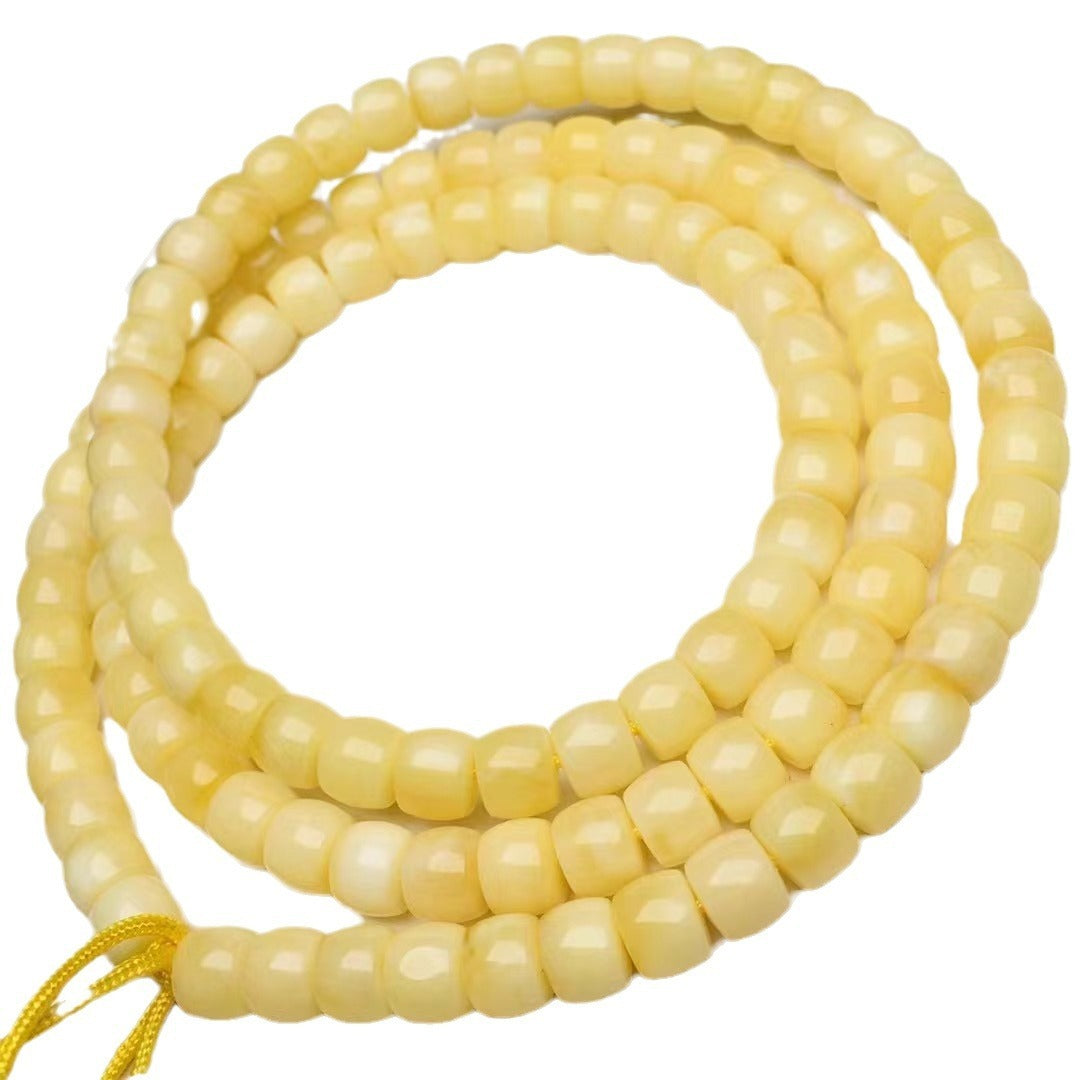 Natural Beeswax Straight Cut Buddha Beads Chicken Oil Crafts Accessories - Bests Sale
