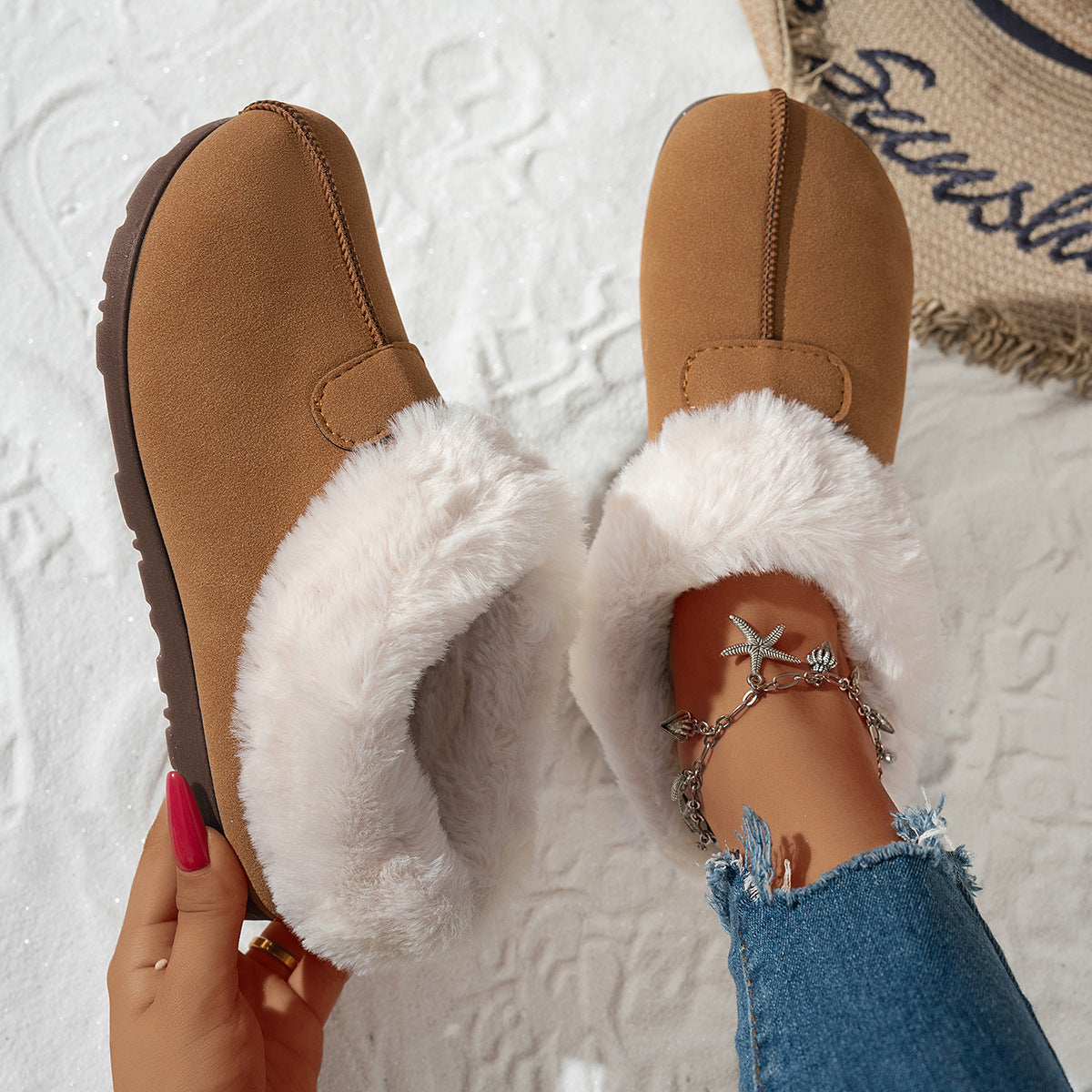 Women's Snow Boots Velvet Warm Cotton Shoes - Bests Sale