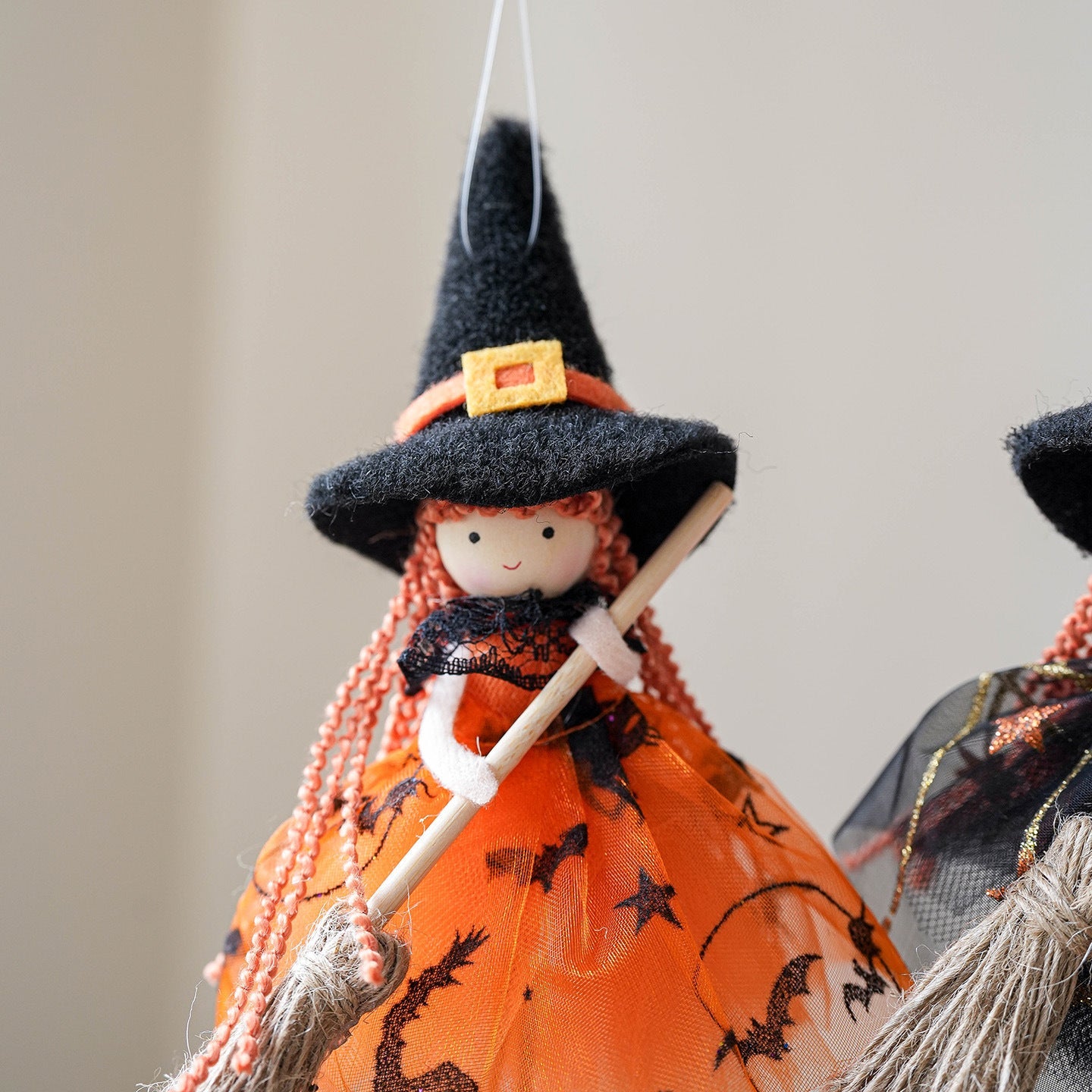 Halloween Mesh Broom Girl Angel Christmas Tree Pendant Bests Sale