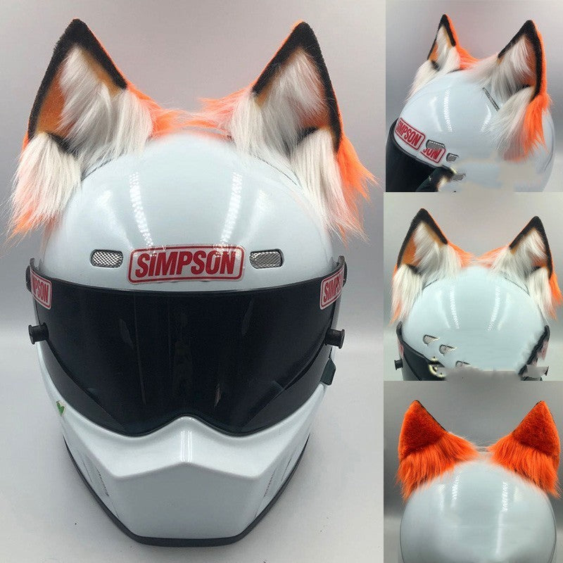 Helmet Ornaments Cat Ears Beast Ears Motorcycle Electric Bike Female - Bests Sale