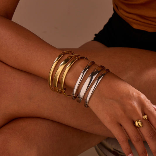 Stainless Steel Simple Opening Bracelet - Bests Sale