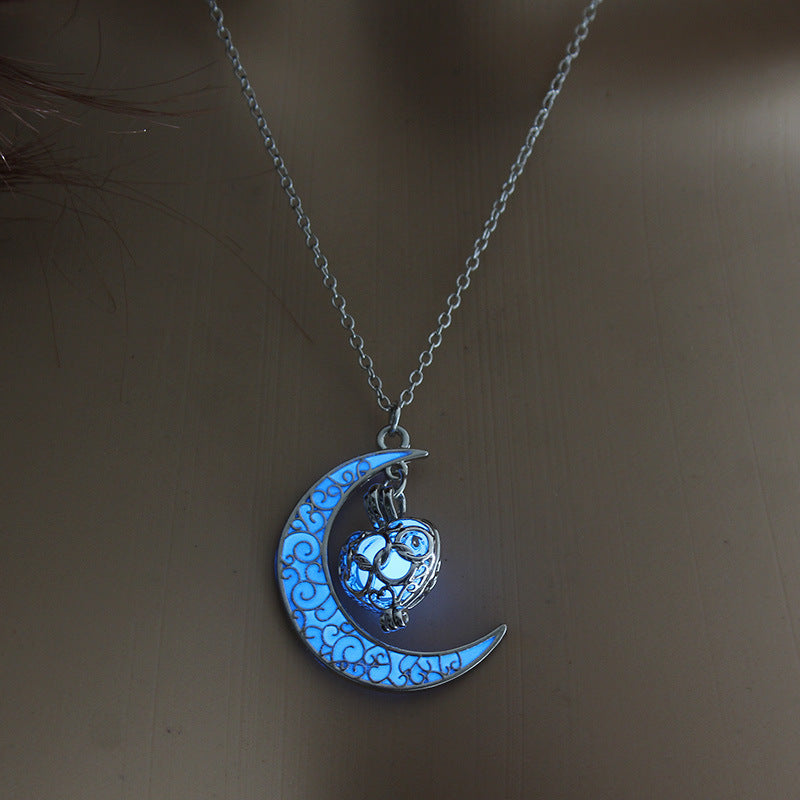 Glowing Pendant Necklaces Silver Plated Chain Necklaces - Bests Sale