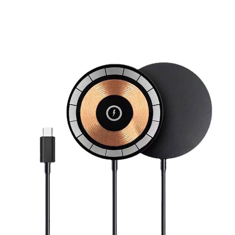 The Qi Wireless Charger 15w Magnetic Wireless Fast Charging Is Suitable For 12, 13, 14, 15 And 16 Mobile Phone Models Coffee Jasper