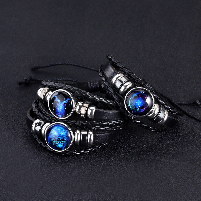 Zodiac Constellation Bracelet Braided Design Bracelet For Men Women Kids - Bests Sale
