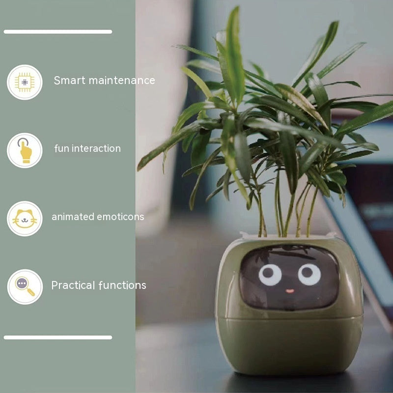 Smart Planter Endless Fun Over 49 Rich Expressions 7 Smart Sensors And AI Chips Make Raising Plants Easy And Fun Coffee Jasper