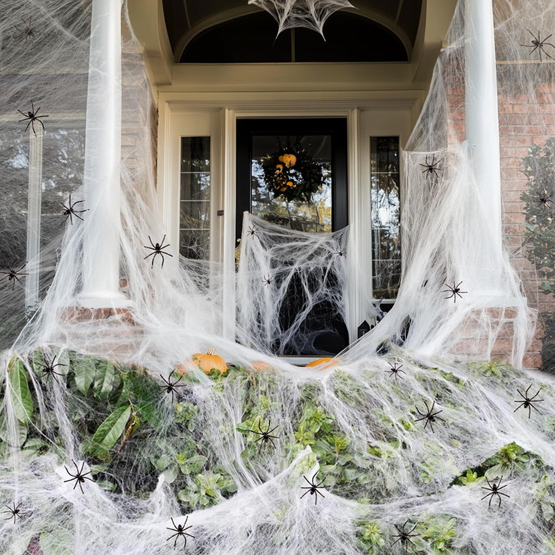 Halloween Decoration Cotton Spider Web Atmosphere Layout Props Coffee Jasper