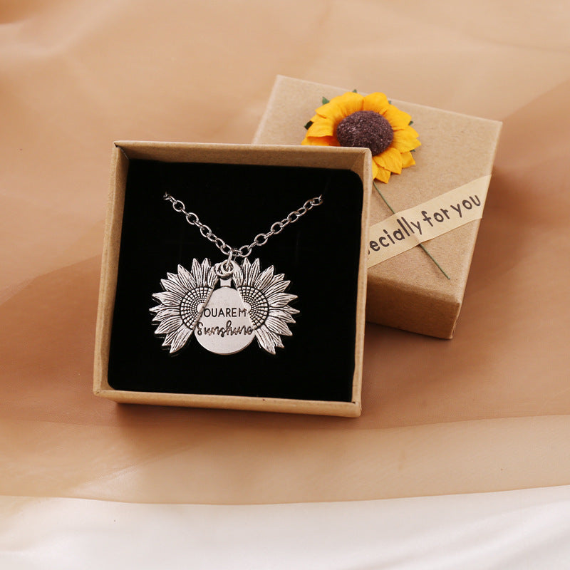 You Are My Sunshine Sunflower Necklace Women Men - Bests Sale
