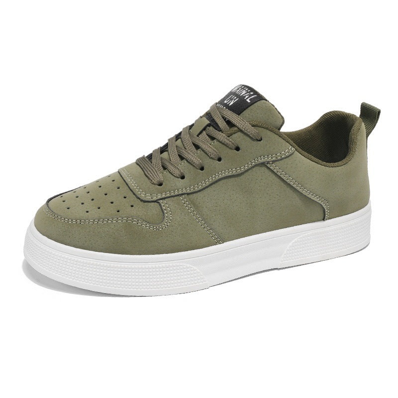 Men's Lace-up Flat Shoes Fashion Casual Round-toe Walking And Jogging Shoes Sneakers - Bests Sale
