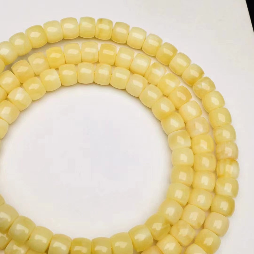Natural Beeswax Straight Cut Buddha Beads Chicken Oil Crafts Accessories - Bests Sale