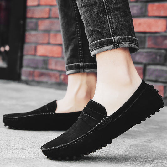 Men's Genuine Leather British Casual Peas Shoes - Bests Sale