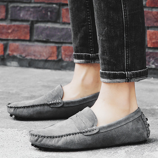 Men's Genuine Leather British Casual Peas Shoes - Bests Sale