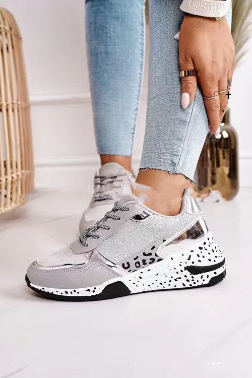 Women Sneakers Lace-Up Platform Sports Shoes - Bests Sale