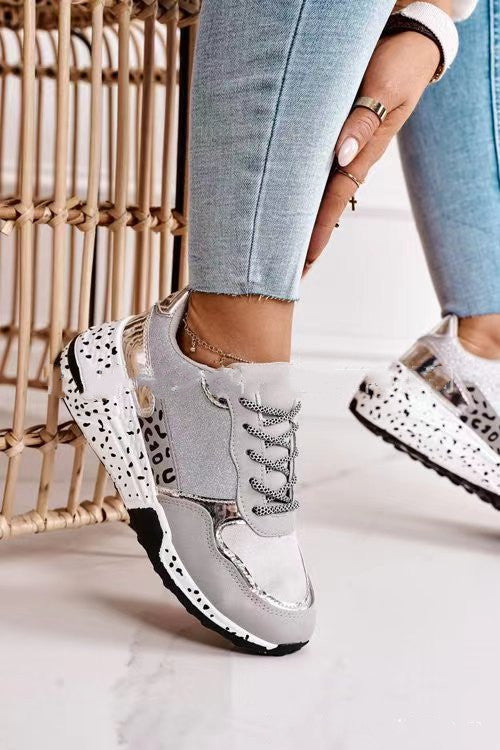 Women Sneakers Lace-Up Platform Sports Shoes - Bests Sale