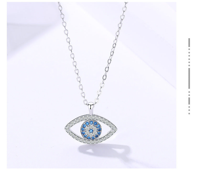 s925 Sterling Silver Jewelry European and American Atmospheric Demon Eye Necklace Eye Pendant - Bests Sale
