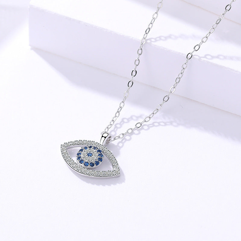 s925 Sterling Silver Jewelry European and American Atmospheric Demon Eye Necklace Eye Pendant - Bests Sale