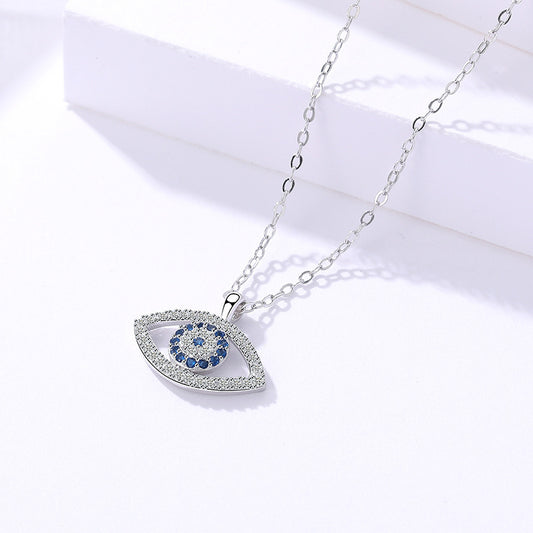 s925 Sterling Silver Jewelry European and American Atmospheric Demon Eye Necklace Eye Pendant - Bests Sale