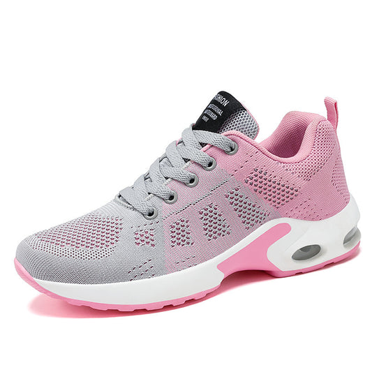 Casual Shoes Breathable Lightweight Mother Shoes Lace-up Cushioned Sneakers Women - Bests Sale