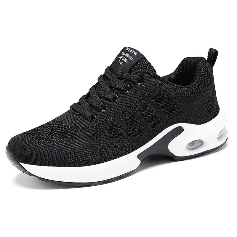 Casual Shoes Breathable Lightweight Mother Shoes Lace-up Cushioned Sneakers Women - Bests Sale