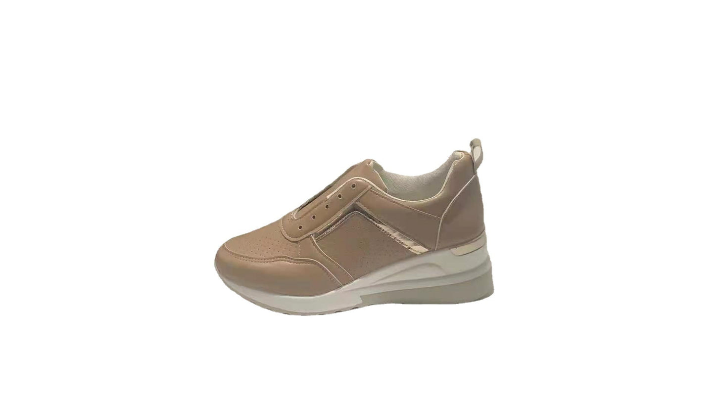 Sneakers Platform Wedge Heel Casual Shoes Lace-up Mesh Sneakers - Bests Sale