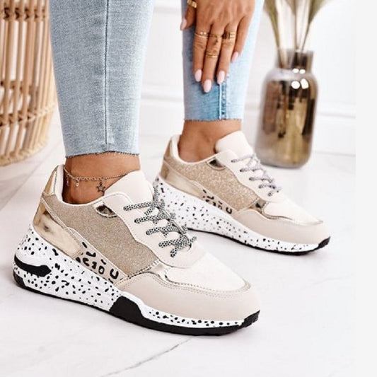 Sneakers Platform Wedge Heel Casual Shoes Lace-up Mesh Sneakers - Bests Sale