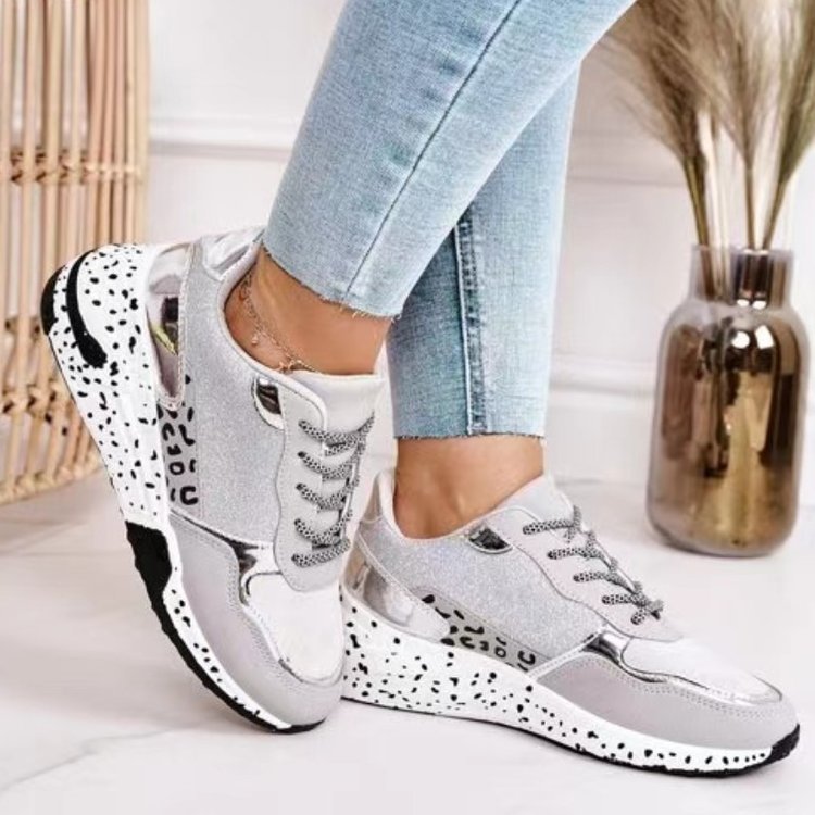 Sneakers Platform Wedge Heel Casual Shoes Lace-up Mesh Sneakers - Bests Sale