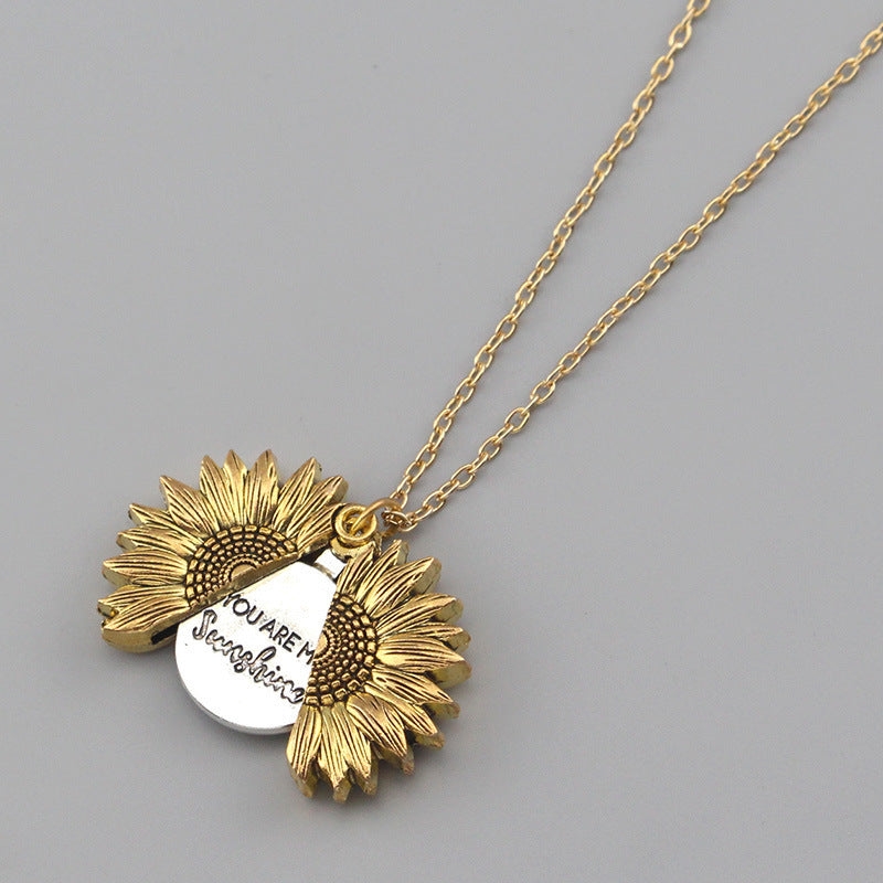You Are My Sunshine Sunflower Necklace Women Men - Bests Sale