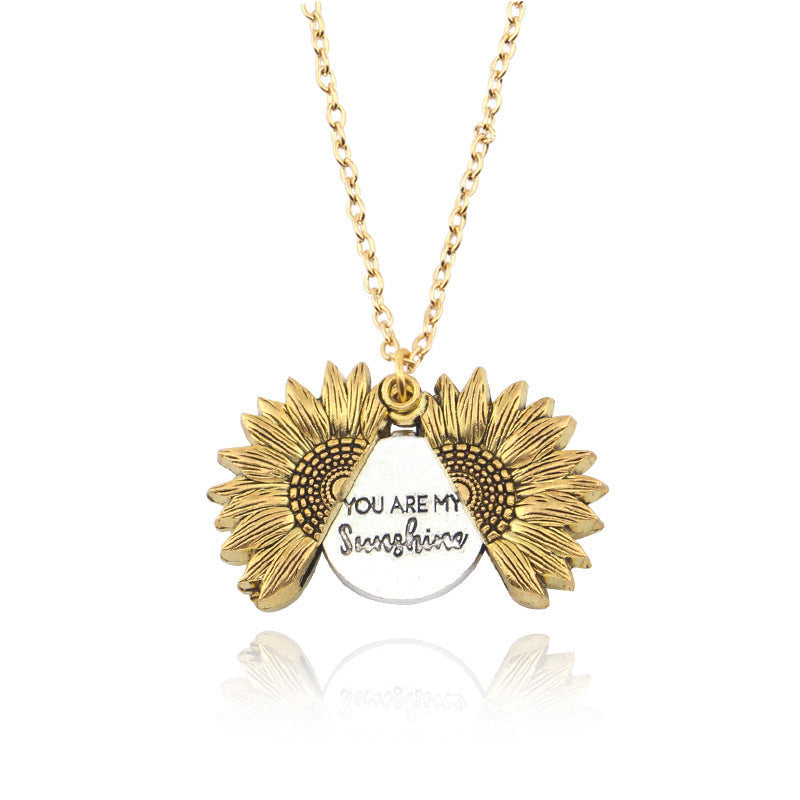 You Are My Sunshine Sunflower Necklace Women Men - Bests Sale