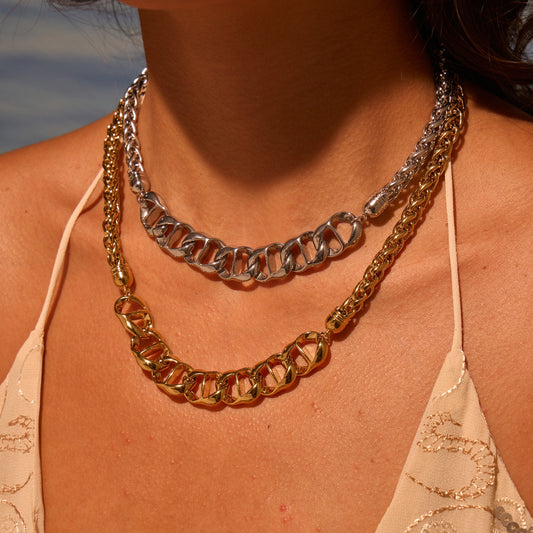 Stainless Steel Necklace, Gold Plated, No Fading, All-matching - Bests Sale