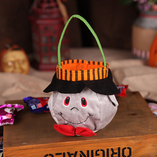Cute Halloween Candy Bag Halloween Pumpkin Pattern Portable Handbag Cosplay Props Gift Basket Kids Gifts Bests Sale