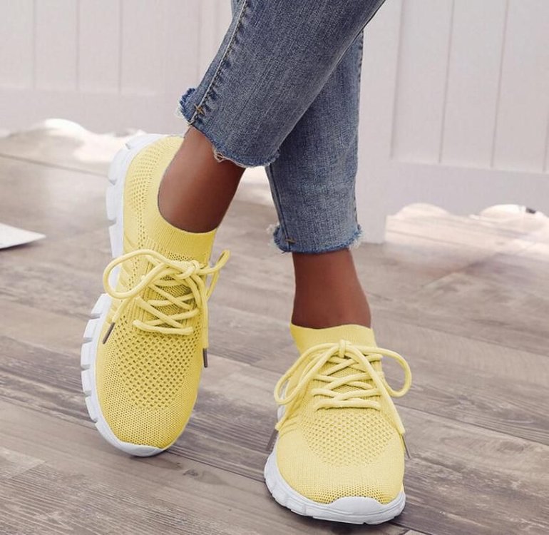 Flying Woven Mesh Women's Shoes Breathable Sneakers - Bests Sale
