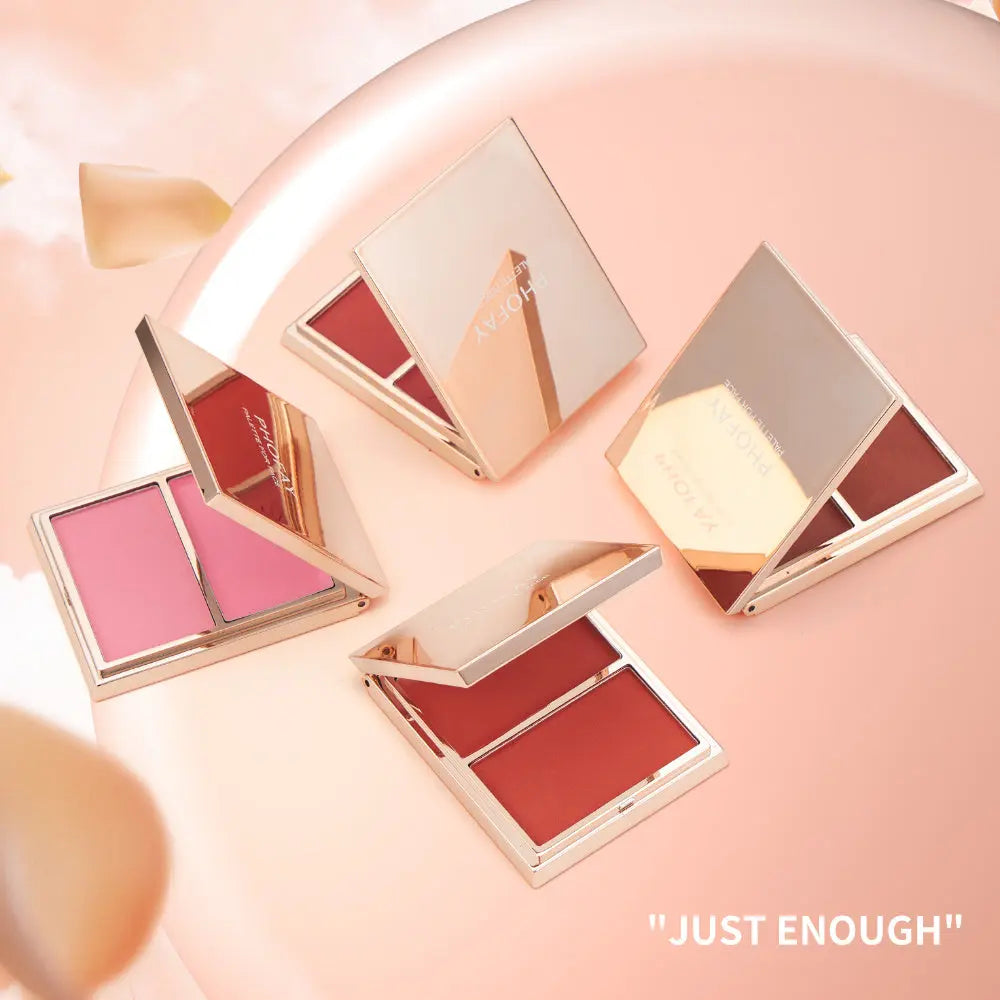 PHOFAY Double-Take Cream & Powder Blush Duo - Bests Sale