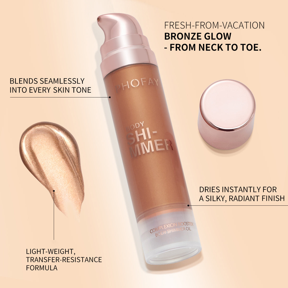 PHOFAY Body Shimmer Oil - Bests Sale