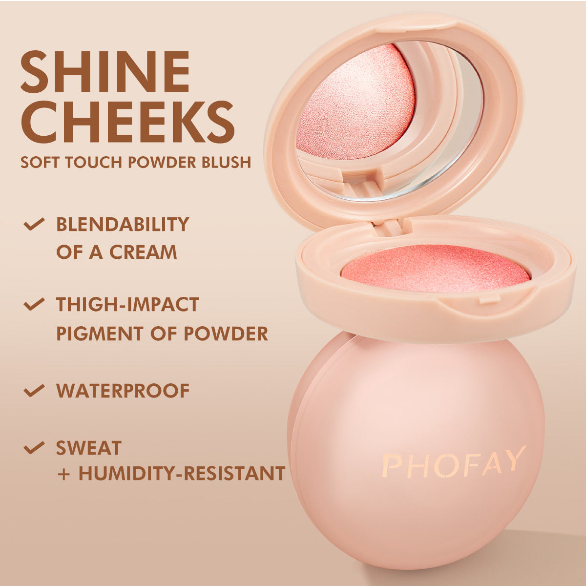 PHOFAY Luminous Powder Blush - Bests Sale