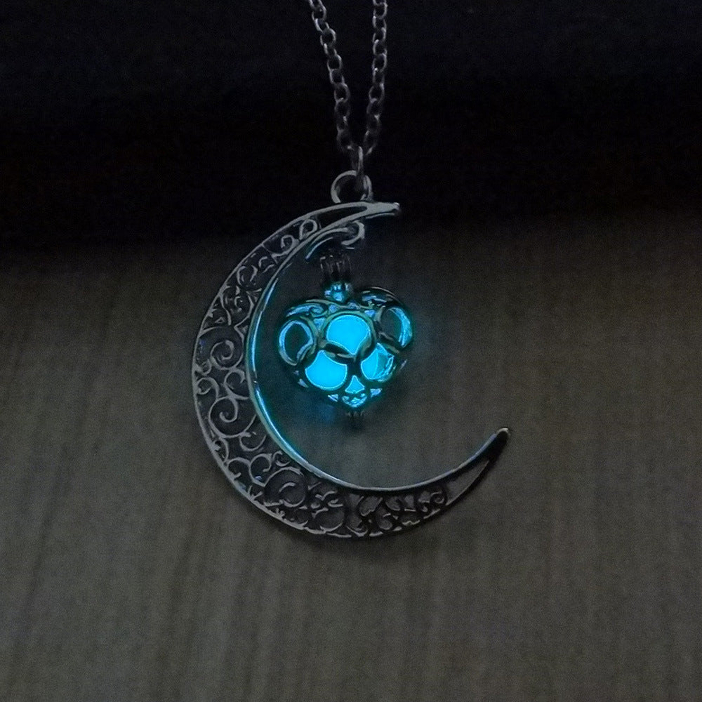 Glowing Pendant Necklaces Silver Plated Chain Necklaces - Bests Sale