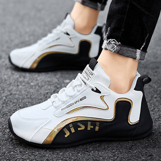 Fashion Colorblock Lace-up Sneakers For Men Breathable Low-top Dad Shoes Running Walking Sports Shoes - Bests Sale