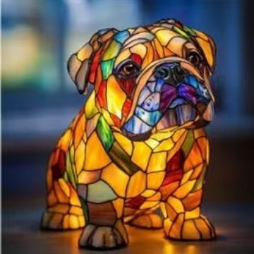 LED Small Night Lamp Art Animal Statue Creative Home Desktop Decoration Coffee Jasper