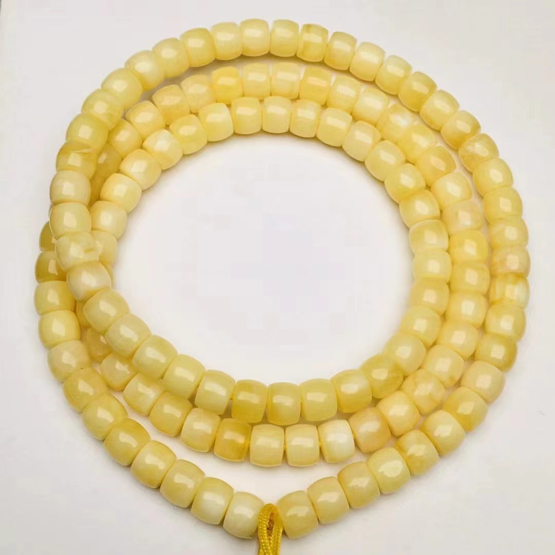 Natural Beeswax Straight Cut Buddha Beads Chicken Oil Crafts Accessories - Bests Sale
