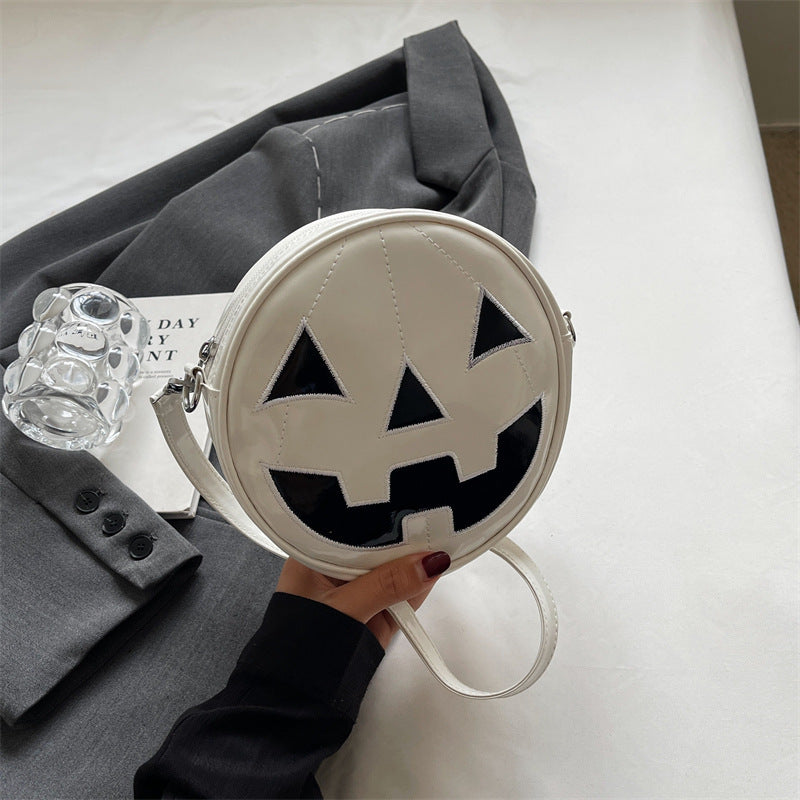 Halloween Pumpkin Small Round Bag Girls Funny Cute Shoulder Bag Personality Creative Messenger Crossbody Bags For Women Bests Sale