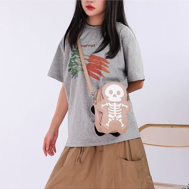 Halloween Skull Shoulder Bag Girls Fashion Funny Cute Messenger Crossbody Bags Women Small Phone Bag Bests Sale