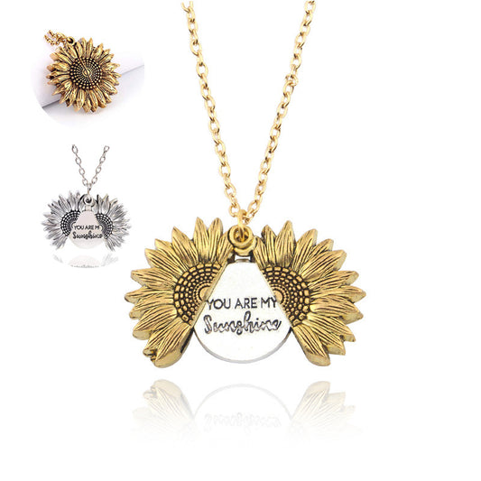 You Are My Sunshine Sunflower Necklace Women Men - Bests Sale