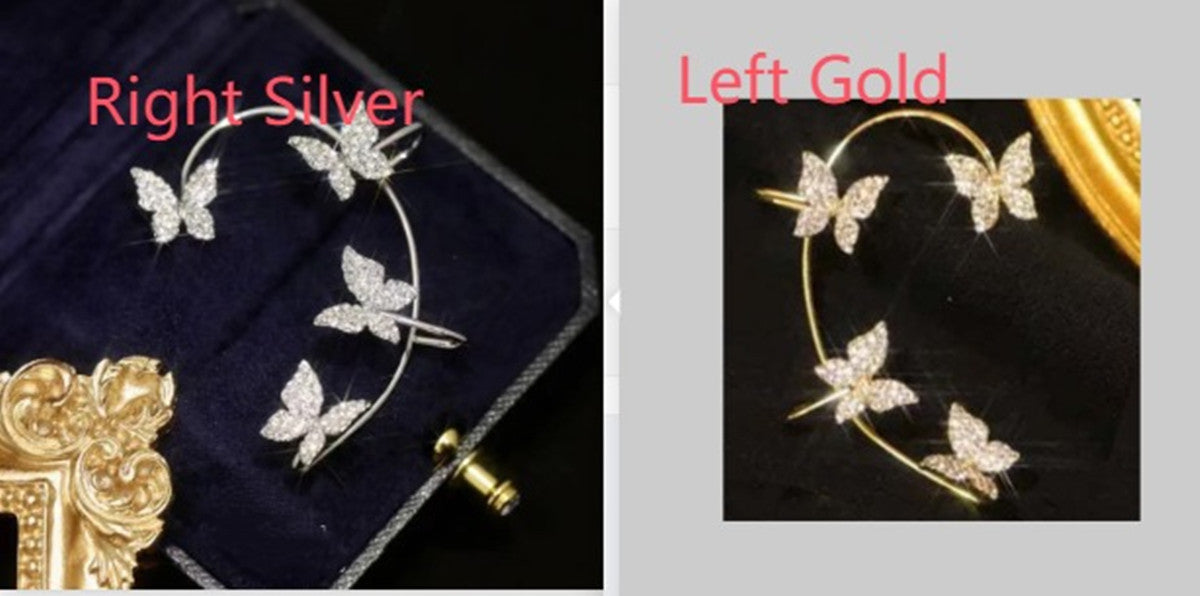 Fashion Earring Butterfly Ear Clip And Ear Hook Jewelry - Bests Sale
