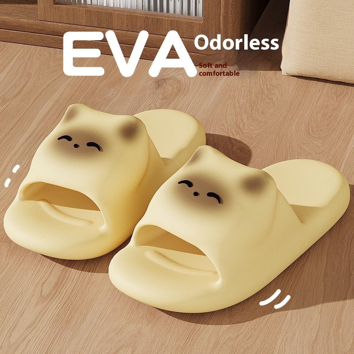 Cartoon Cat Slippers Home Non-slip Floor Bathroom Slipper Summer Bedroom House Shoes - Bests Sale